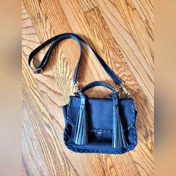 Black suede fringe purse - Picture 2 of 10